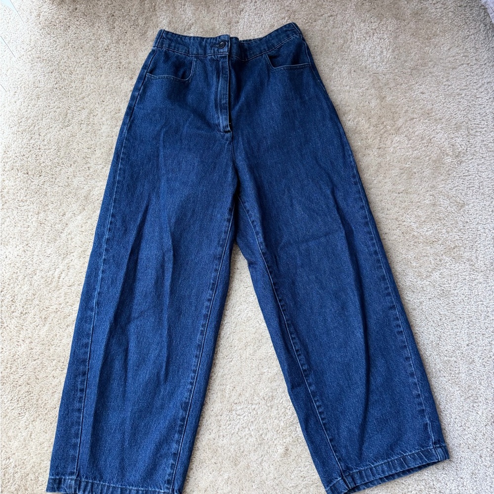 Zara Dark Blue Denim Pants